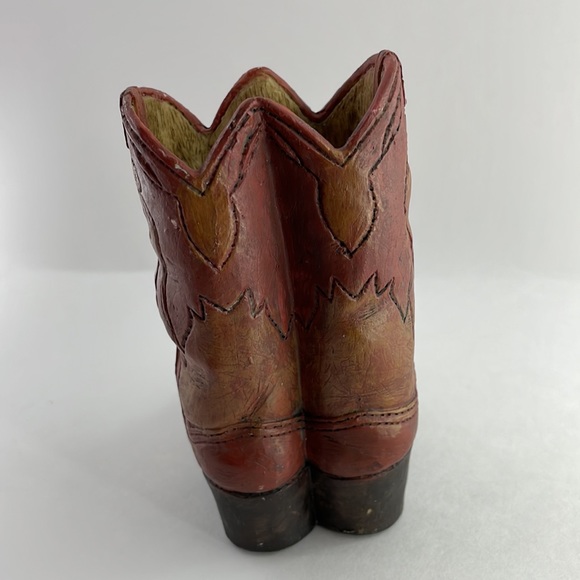 Mini Glass Ceramic Cowboy Boot Pen Holder Western Cowboy Decor - Picture 14 of 14